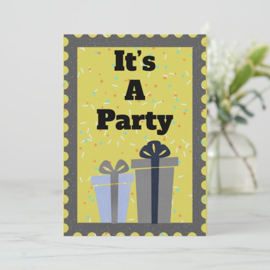 C'est une invitation à une fête (Debout devant)