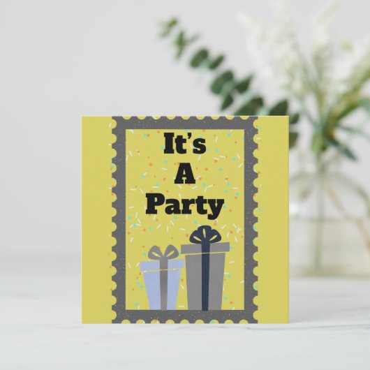 C'est une invitation à une fête (Debout devant)