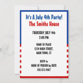 C'est une invitation à une fête du 4 juillet (Dos)