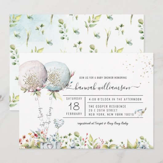 C'est une invitation à une fête prénatale pour des (Devant / Derrière)