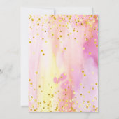 C'est une invitation aquarelle pour une Baby Showe (Dos)