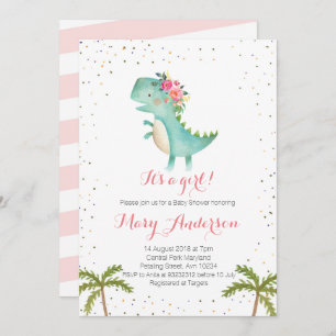 C'est une invitation au Baby shower de dinosaures 