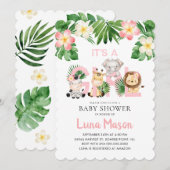 C'est une invitation au Baby shower de la jungle (Devant / Derrière)