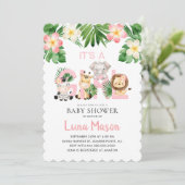 C'est une invitation au Baby shower de la jungle (Debout devant)