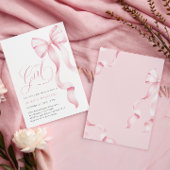C'est une invitation au Baby shower de ruban rose 