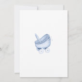 C'est une invitation au Baby shower garçon, Floral (Dos)