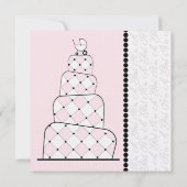 C'est une invitation au gâteau de Baby shower (Dos)