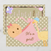 C'est une Invitation Baby shower (Devant / Derrière)