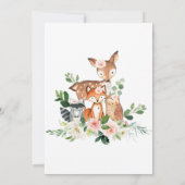C'est une Invitation Baby shower de Fille Woodland (Dos)