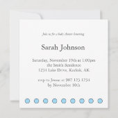 C'est une invitation baby shower de garçon (Dos)