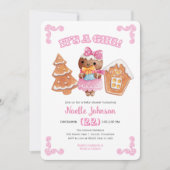 C'est une invitation Baby shower de pain d'épice (Devant)