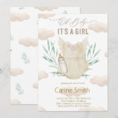 C'est une invitation Baby shower de vêtements pour (Devant / Derrière)