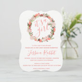 C'est une invitation baby shower fille (Debout devant)