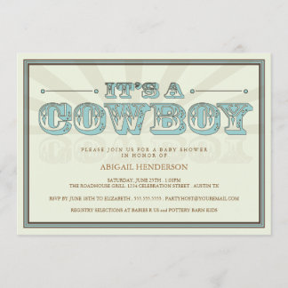 C'est une invitation bleue au Baby shower du pays