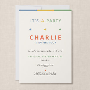 C'est une invitation d'anniversaire Color Pop pour