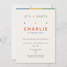 C'est une invitation d'anniversaire Color Pop pour