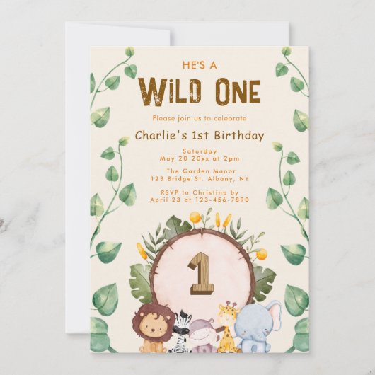 C'est une invitation d'anniversaire sauvage (Devant)