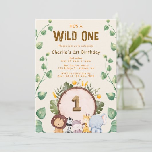 C'est une invitation d'anniversaire sauvage (Debout devant)