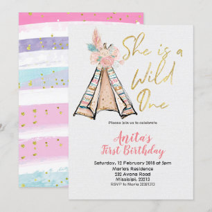 C'est une Invitation d'anniversaire sauvage Boho T