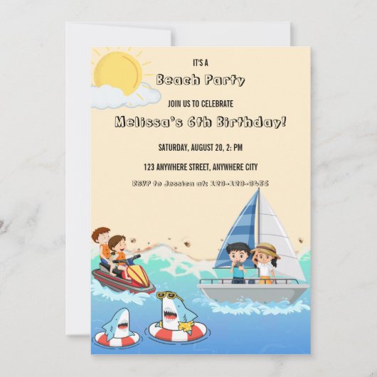 C'est une invitation d'Anniversaires de enfants de (Devant)