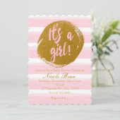 C'Est Une Invitation D'Aquarelle Pink Gold Foil (Debout devant)