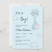 C'est une Invitation de Baby shower de ballons d'o (Devant)