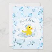 C'est une Invitation de Baby shower de bulle (Dos)