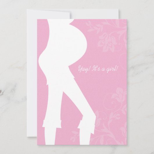 C'est une invitation de baby shower de fille (Devant)