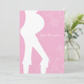 C'est une invitation de baby shower de fille (Debout devant)