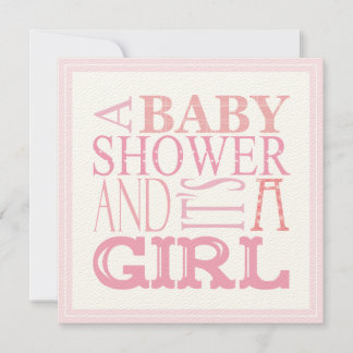 C'est une invitation de Baby shower de fille