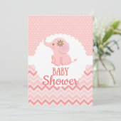 C'est une invitation de Baby shower de fille (Debout devant)