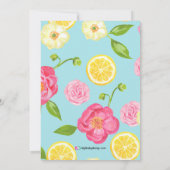 C'est une Invitation de Baby shower de jardin fleu (Dos)