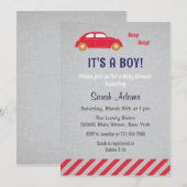 C'est une invitation de baby shower de voiture de (Devant / Derrière)