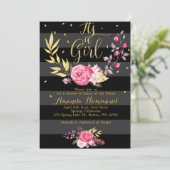 C'est une invitation de Baby shower fille (Debout devant)