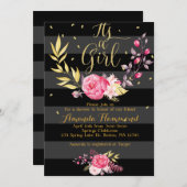 C'est une invitation de Baby shower fille (Devant / Derrière)