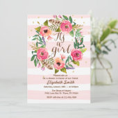 C'est une invitation de Baby shower fille (Debout devant)