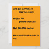 C'est une invitation de la fête d'Halloween (Dos)
