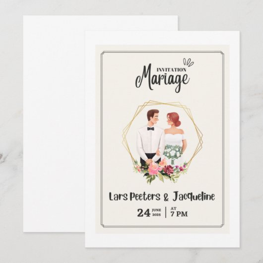 C'est une invitation de mariage  (Devant / Derrière)