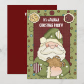 C'est une invitation de Noël au Pajama Party (Devant / Derrière)