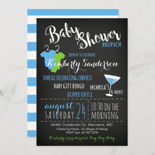 C'est une invitation de partie de brunch de baby
