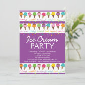 C'est une invitation de partie de crème glacée (Debout devant)