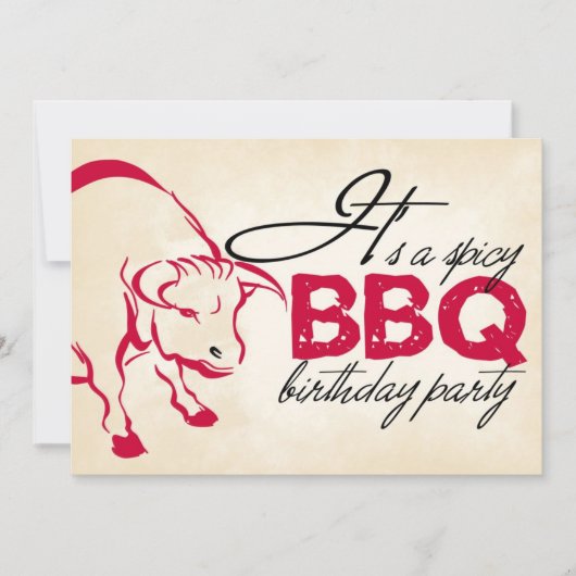 C'est une invitation épicée à la fête d'anniversai (Devant)