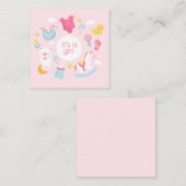 C'est une invitation fille/Baby shower (Devant / Derrière)