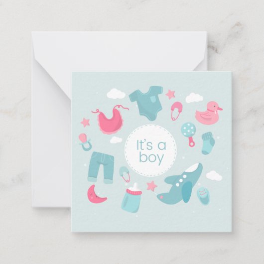 C'est une invitation garçon/Baby shower (Devant)