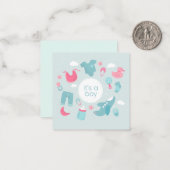 C'est une invitation garçon/Baby shower (Devant/Arrière en situation)