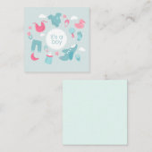 C'est une invitation garçon/Baby shower (Devant / Derrière)