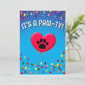 C'est une Invitation Gradient de la fête de Chien  (Debout devant)