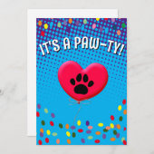 C'est une Invitation Gradient de la fête de Chien  (Devant / Derrière)