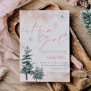 C'est une invitation pour les filles, baby shower 