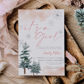 C'est une invitation pour les filles, baby shower 